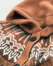 Damen Cardigan mit Kapuze – warmer Strickjacke mit Knöpfen und Taschen, lockerer Schnitt