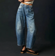 Damen Barrel-Leg Jeans mit hohem Bund – Weite Jeanshose im Oversize-Stil