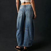 Damen Barrel-Leg Jeans mit hohem Bund – Weite Jeanshose im Oversize-Stil