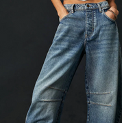 Damen Barrel-Leg Jeans mit hohem Bund – Weite Jeanshose im Oversize-Stil
