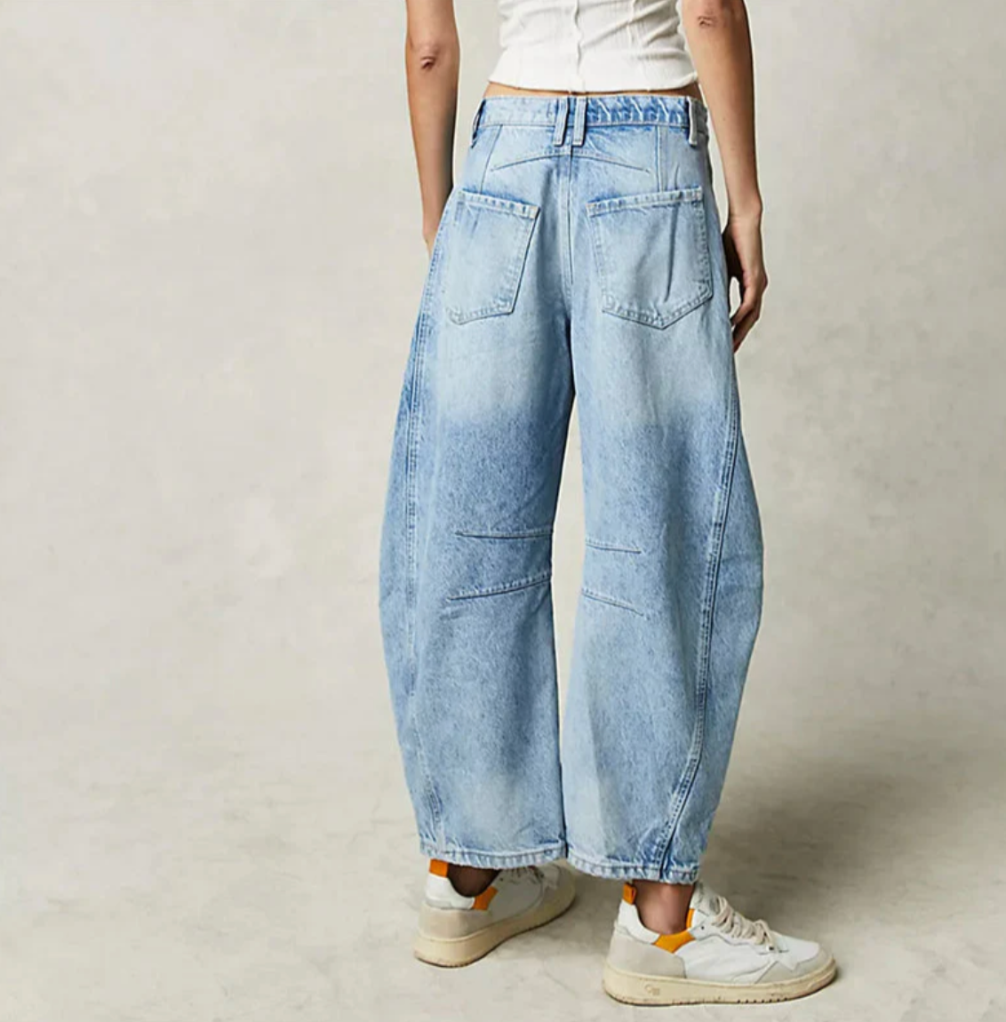 Damen Barrel-Leg Jeans mit hohem Bund – Weite Jeanshose im Oversize-Stil