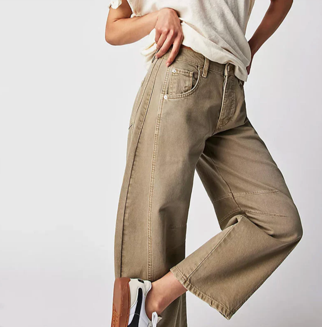 Damen Barrel-Leg Jeans mit hohem Bund – Weite Jeanshose im Oversize-Stil
