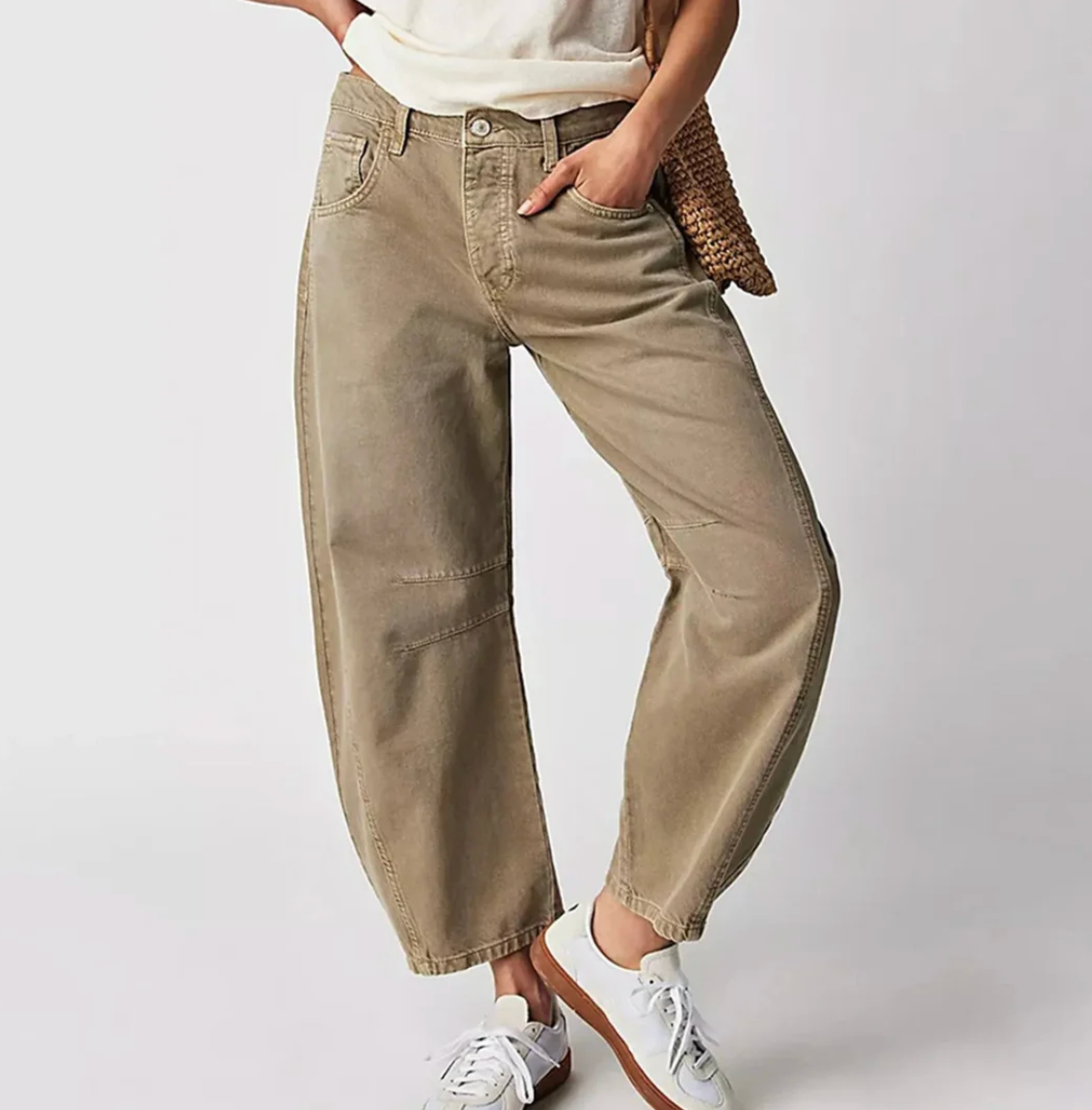 Damen Barrel-Leg Jeans mit hohem Bund – Weite Jeanshose im Oversize-Stil
