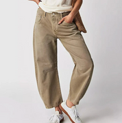Damen Barrel-Leg Jeans mit hohem Bund – Weite Jeanshose im Oversize-Stil