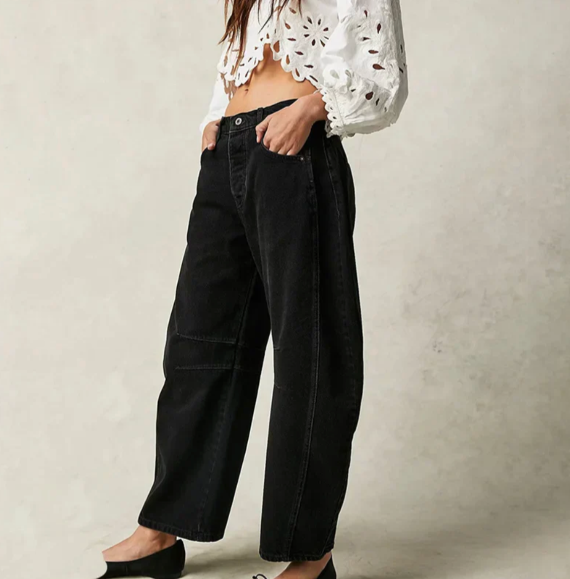 Damen Barrel-Leg Jeans mit hohem Bund – Weite Jeanshose im Oversize-Stil