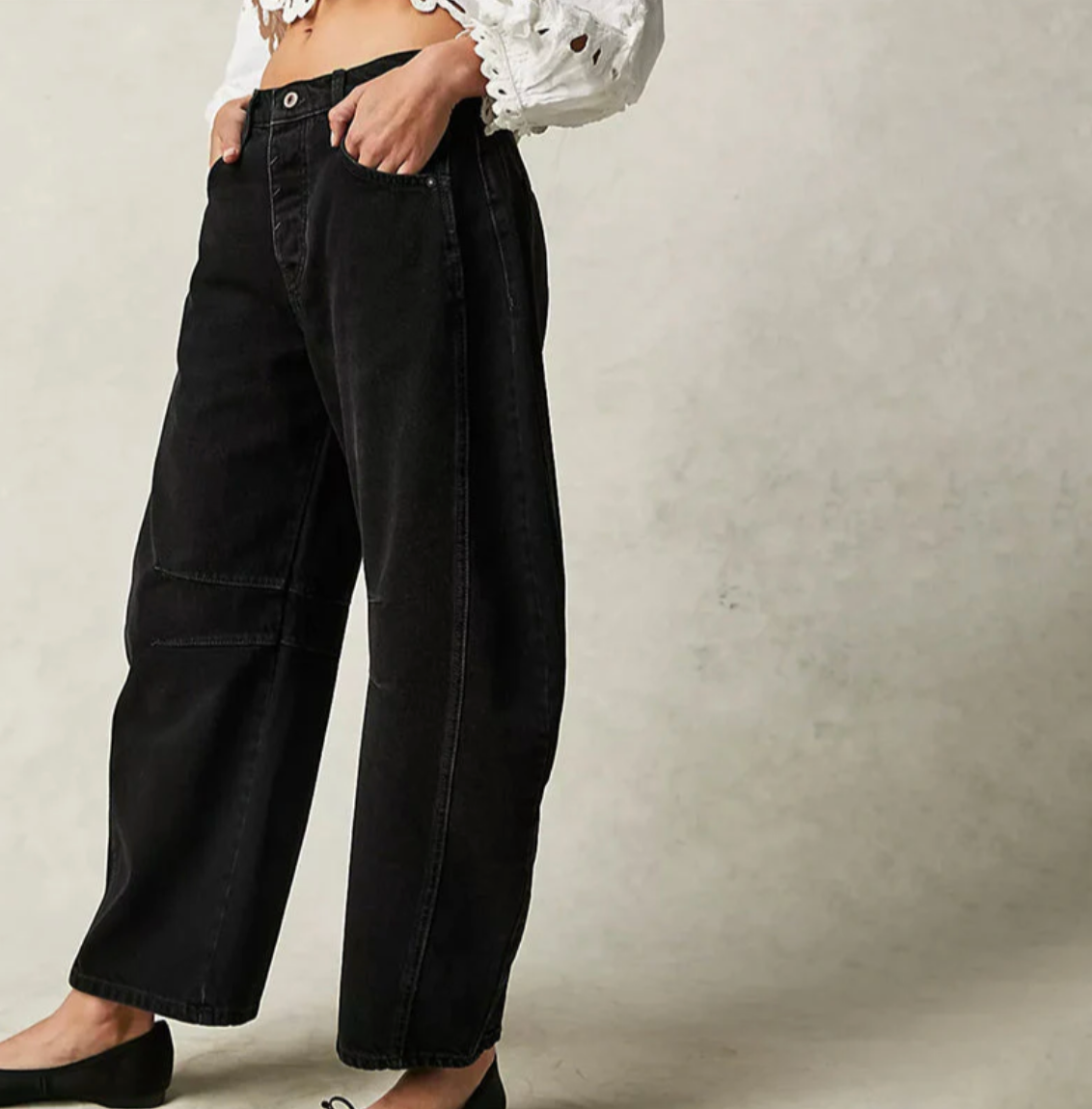 Damen Barrel-Leg Jeans mit hohem Bund – Weite Jeanshose im Oversize-Stil