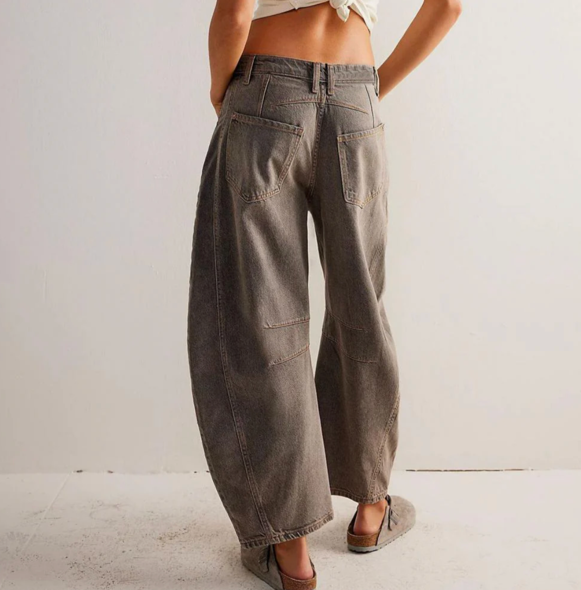 Damen Barrel-Leg Jeans mit hohem Bund – Weite Jeanshose im Oversize-Stil