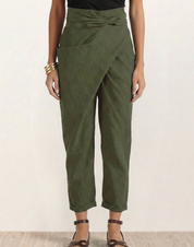 Damen Wickelhose mit hohem Bund