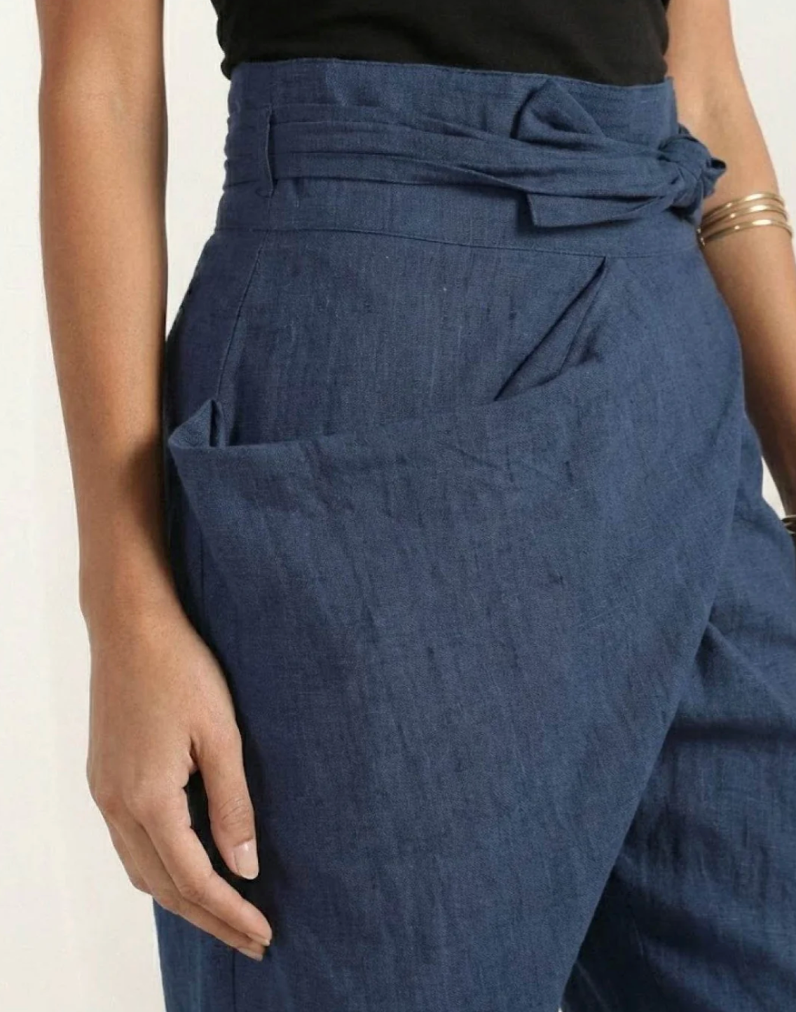Damen Wickelhose mit hohem Bund