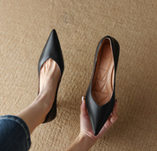Damen Spitzschuh-Pumps mit niedrigem Absatz