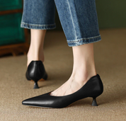 Damen Spitzschuh-Pumps mit niedrigem Absatz