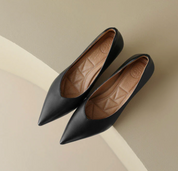Damen Spitzschuh-Pumps mit niedrigem Absatz