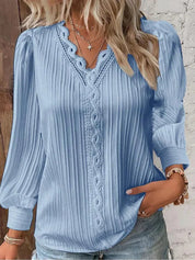 Damen Bluse elegant mit Spitzendetails