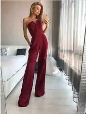 Eleganter Damen-Jumpsuit mit One-Shoulder-Design und weiten Beinen