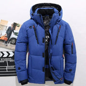 Herren Winter-Daunenjacke mit Kapuze