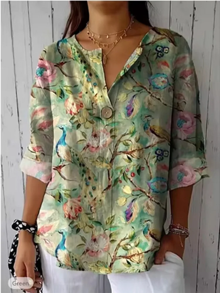 Damen Bluse mit Blumenmuster – leicht, luftig und elegant