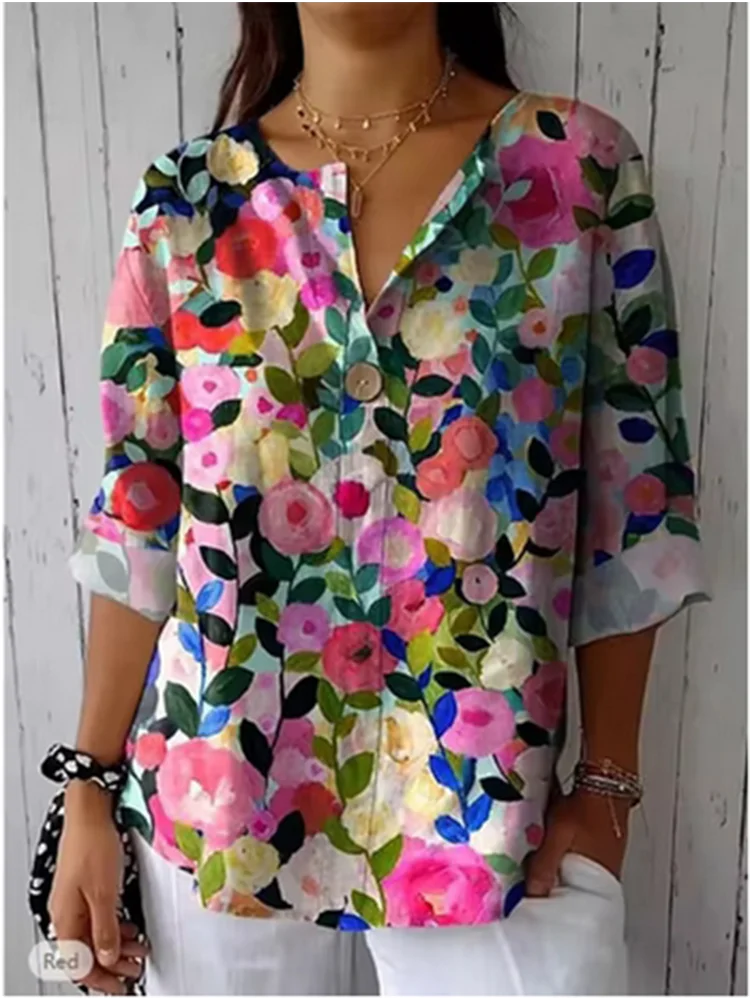 Damen Bluse mit Blumenmuster – leicht, luftig und elegant