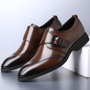 Elegante Herren-Lederschuhe mit Schnalle