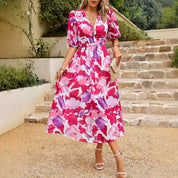 Damen Midi-Kleid mit Blumenmuster – leicht, luftig und feminin
