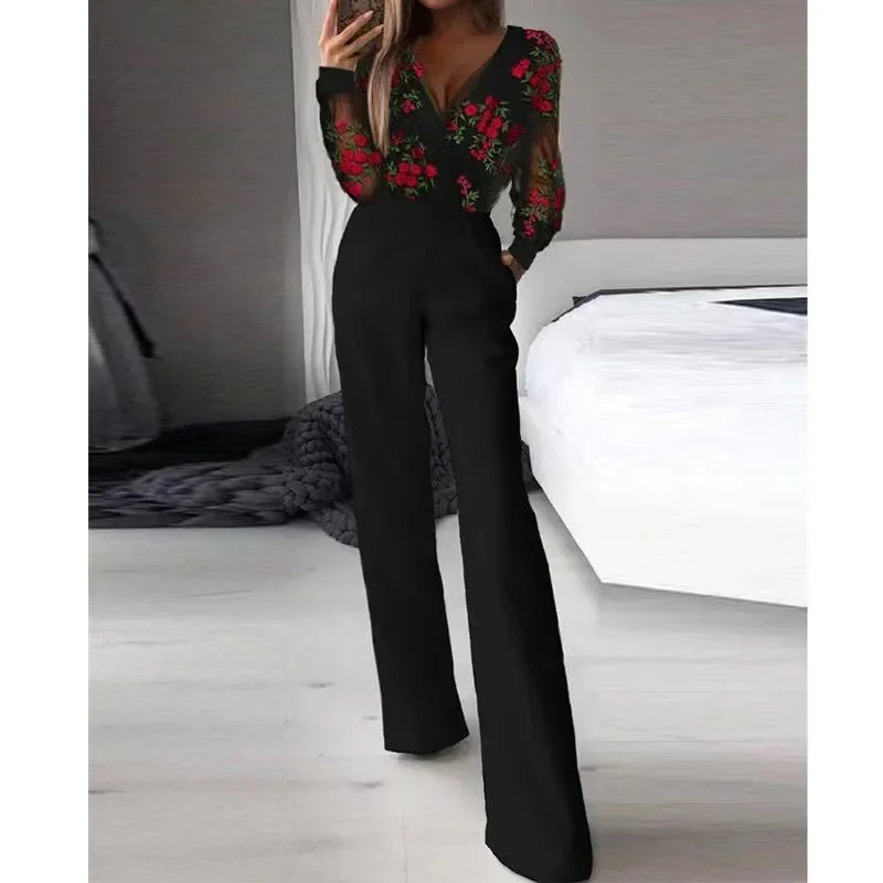 Eleganter Damen-Jumpsuit mit One-Shoulder-Design und weiten Beinen