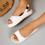 Damen Plateau-Sandalen mit elastischem Riemen – Leichte Komfort-Sandalen