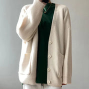 Damen-Oversize-Cardigan mit Taschen