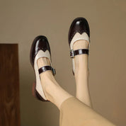 Damen Pumps im Retro-Stil mit Riemchen und niedrigem Absatz – Elegante Vintage-Schuhe
