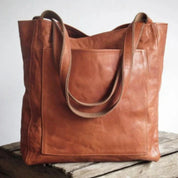 Damen Shopper-Tasche mit großem Innenfach – geräumige Schultertasche aus Kunstleder