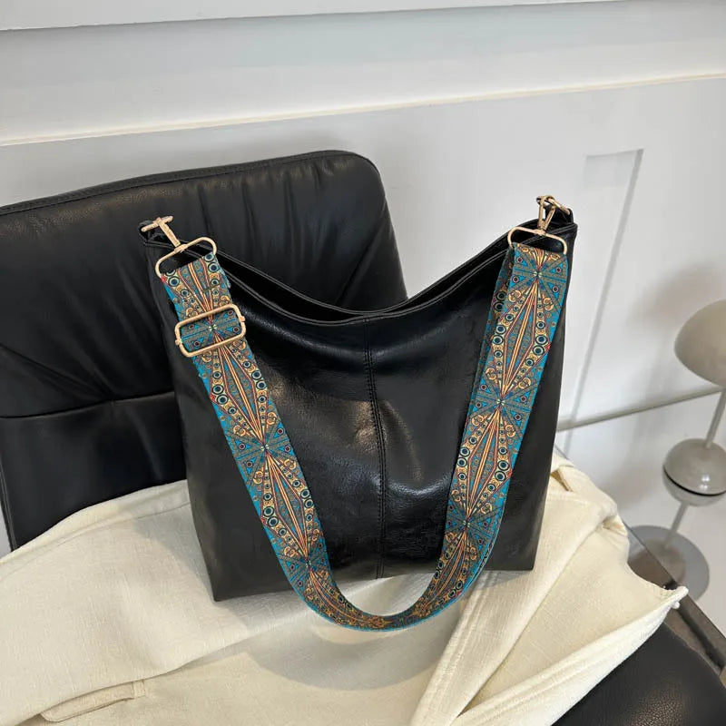 Damen Shopper-Tasche mit breitem Träger – geräumige Schultertasche, elegant und funktional