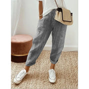 Damen Sommerhose mit elastischem Bund und Taschen