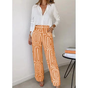Elegantes Damen-Set: Bluse und weite Hose – leichtes Sommeroutfit