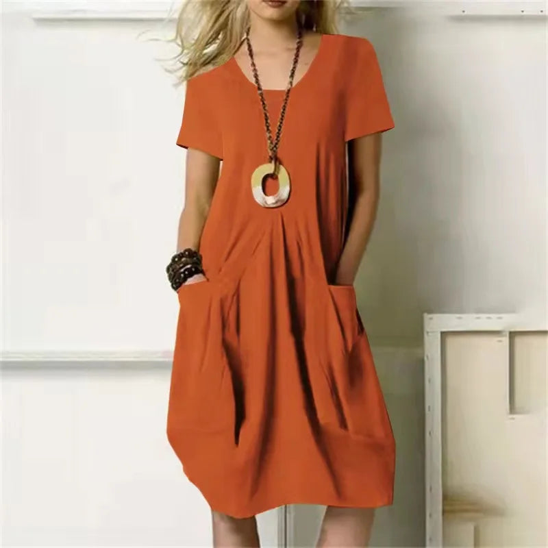Damen Sommerkleid mit Taschen – leicht, bequem und lässig