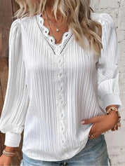 Damen Bluse elegant mit Spitzendetails