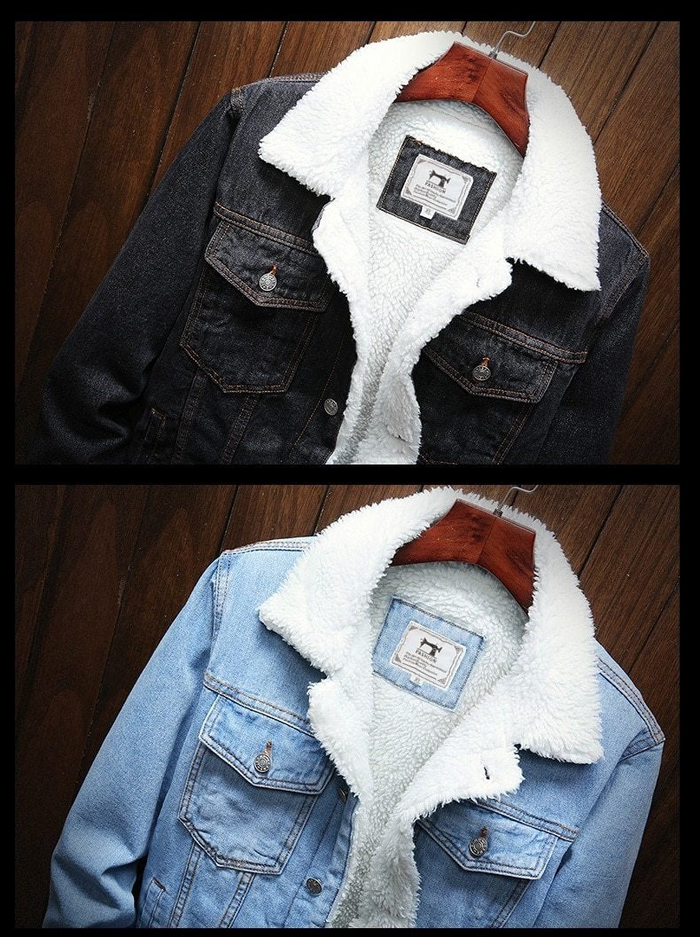 Herren Jeansjacke mit Futter