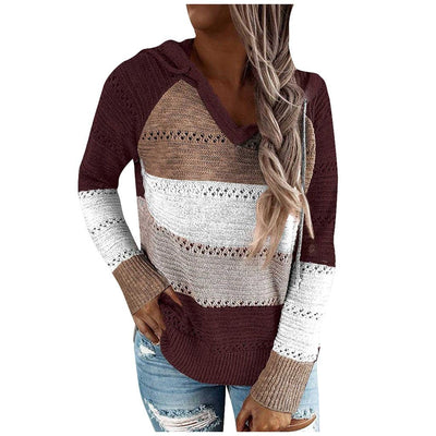 Strickpullover mit V-Ausschnitt