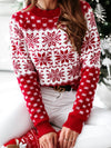 SnowFlake Damen Weihnachtspullover