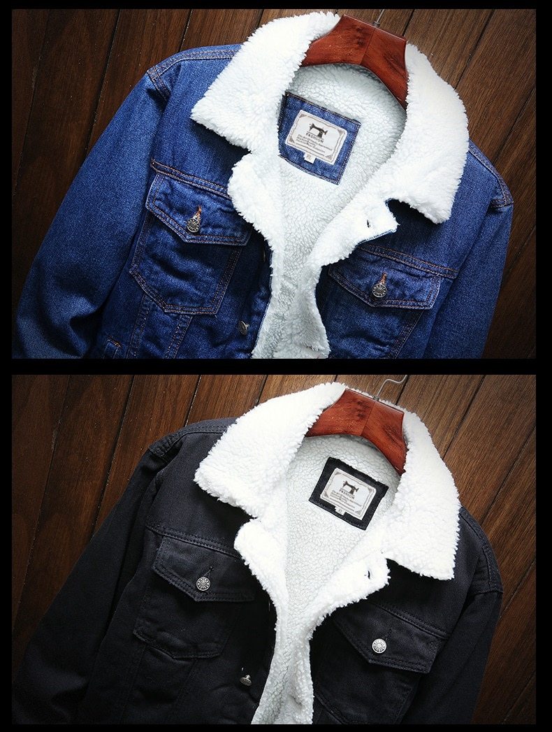 Herren Jeansjacke mit Futter